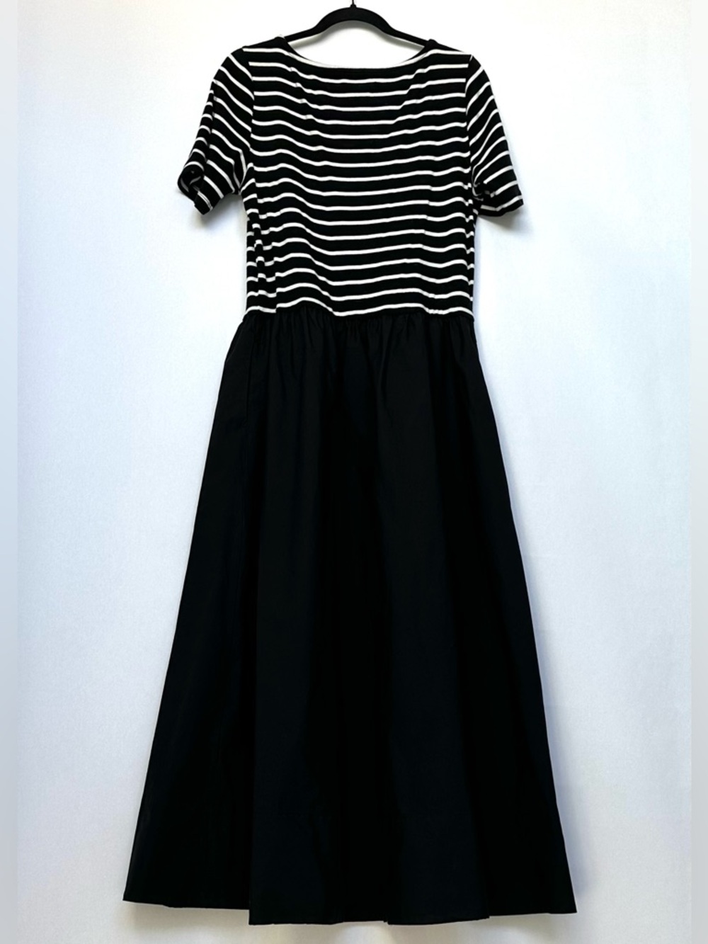 GAP Mixed Media Modern Rib Maxi Dress in Black Stripe | XL | EUC - Picture 3 of 11